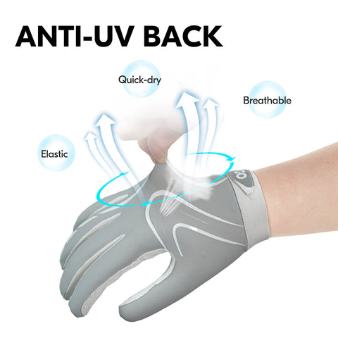 VGO 1pair UV Protection Summer Outdoor Gloves for unisex-adult with cool feeling,Anti-UV Gloves Sun Protective UPF 50+ Full Finger Muti-purpose Gloves,Breathable,Anti-slip(AL2518)