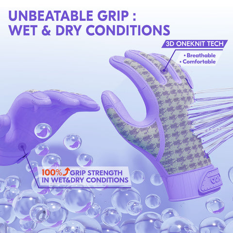 Vgo...Mem/Women's Work Gloves,Gardening Gloves,100% TPE Coated,Waterproof Palms, Anti-Slip,Breathable 3D Knit Back,OEKO-TEX Certified(TP1152)