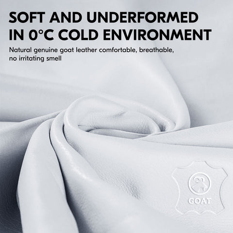 VGO 1 Pair 0℃/32°F Winter Leather Work Gloves, Cold Weather Waterproof Safety Work Gloves,Cold Storage or Freezer Use,with 3M Thinsulate Lining (Grey, GA7711FW)