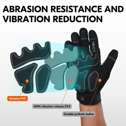 VGO 32°F/0℃ Winter Mechanic Gloves, Cold Weather Waterproof Heavy Duty Safety Work Gloves,w/3M Thinsulate Lining (Black, SL8849FW)